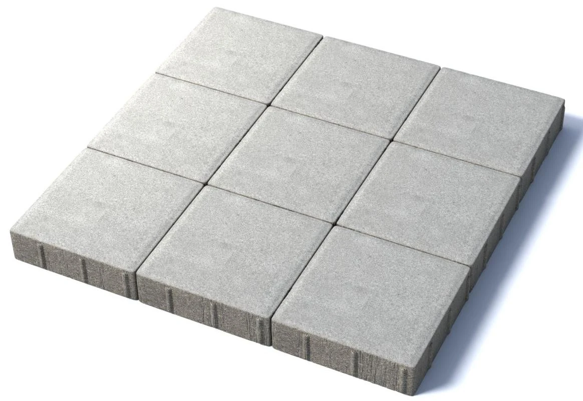 Тротуарная плитка Квадрат 300х300х80 мм, белый