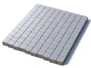 Тротуарная плитка Абрис, мрамор, белый с черным