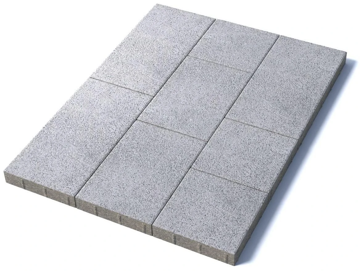 Тротуарная плитка Трио, 60 мм, гранит, белый