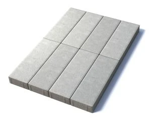 Тротуарная плитка Паркет 600х200х80 мм, белый