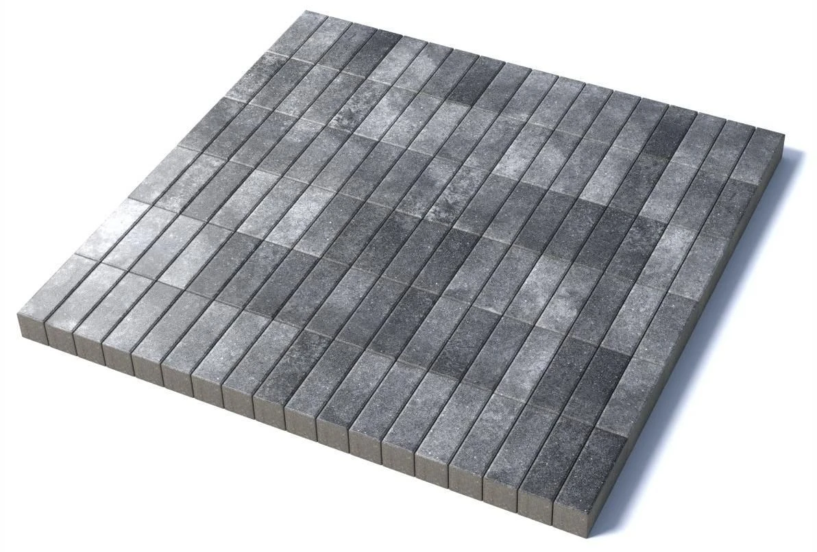 Тротуарная плитка Паркет 180х60х60 мм, Антрацит