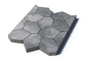 Тротуарная плитка Туртур, 80 мм, Антрацит
