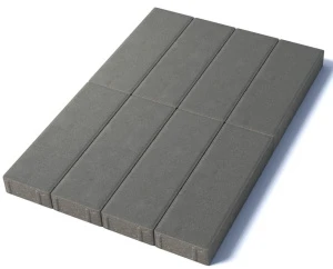 Тротуарная плитка Паркет 600х200х80 мм, серый