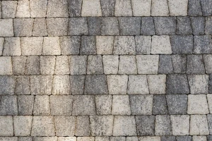 Тротуарная плитка Антик  Б.3.А.6 гранит н/м листопад (черный,белый) - Антрацит