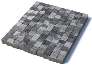 Тротуарная плитка Абрис, 60 мм, гранит, Антрацит