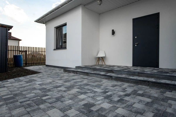 Укладка плитки Старый город, Гранит, цвет Антрацит