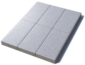 Тротуарная плитка Прямоугольник 600х300х80 мм, мрамор, белый с черным