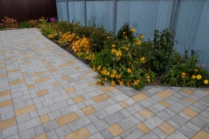 Тротуарная плитка Б.1.Фсм.6 гладкая желтая