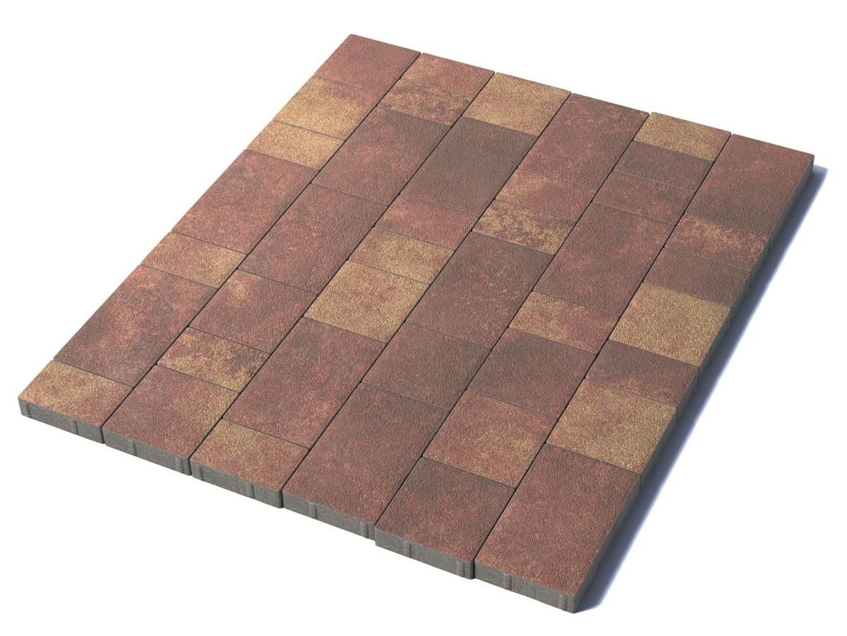 Тротуарная плитка Старый город, 40 мм, гранит, Осень
