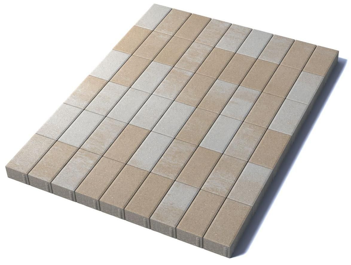 Тротуарная плитка Прямоугольник 200х100х60 мм, Степняк