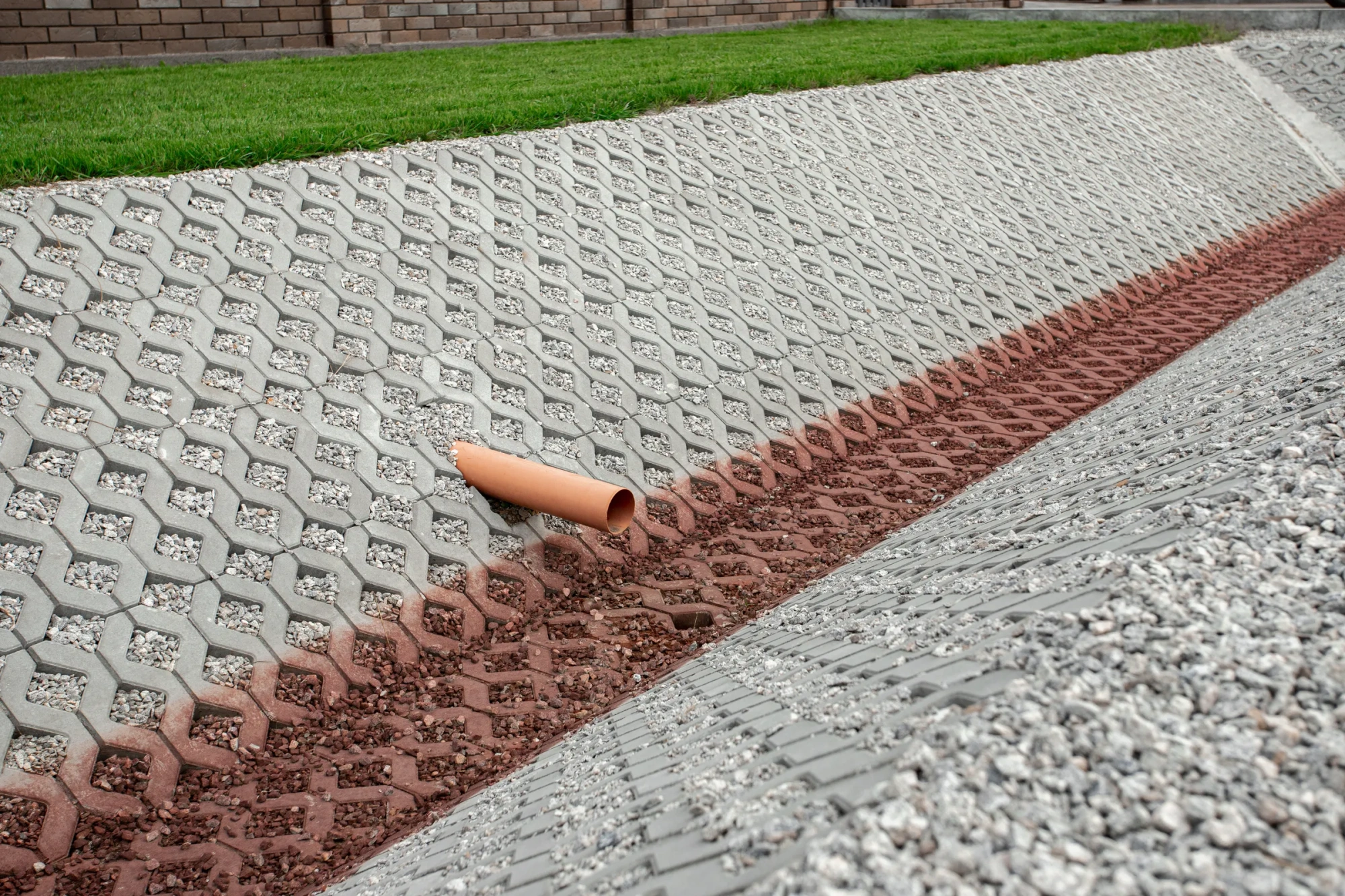 Газонная решетка, 80 мм, серый