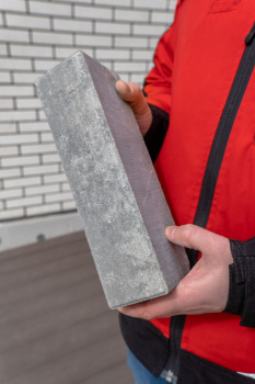 Облицовочный порядовочный вибропрессованный кирпич, Шунгит