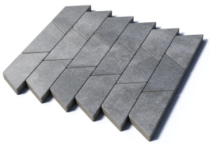Тротуарная плитка Трапеция, 80 мм, Шунгит