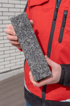 Облицовочный порядовочный вибропрессованный кирпич, Антрацит