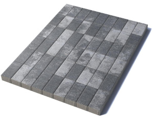 Тротуарная плитка Прямоугольник 200х100х60 мм, гранит, Антрацит